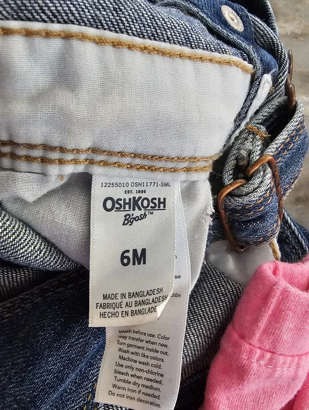 Baby Girl 6-9 Months Clothing Lot 10pc OshKosh Denim Heart Overalls Garanimals